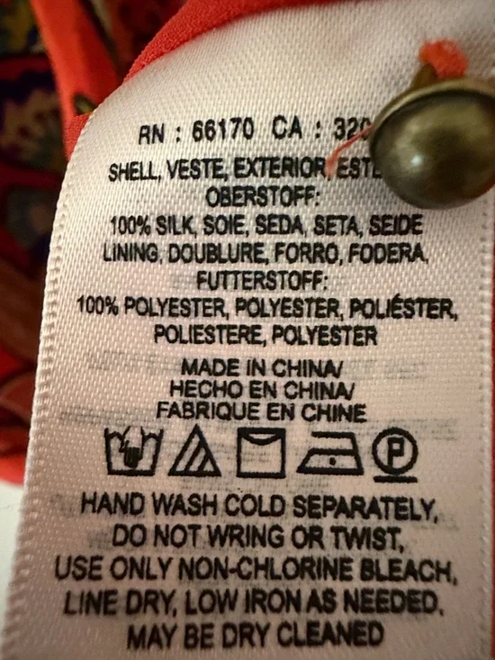 Maeve Orange Floral Maxi Dress with Multicolor Print XS size silk - Picture 6 of 6